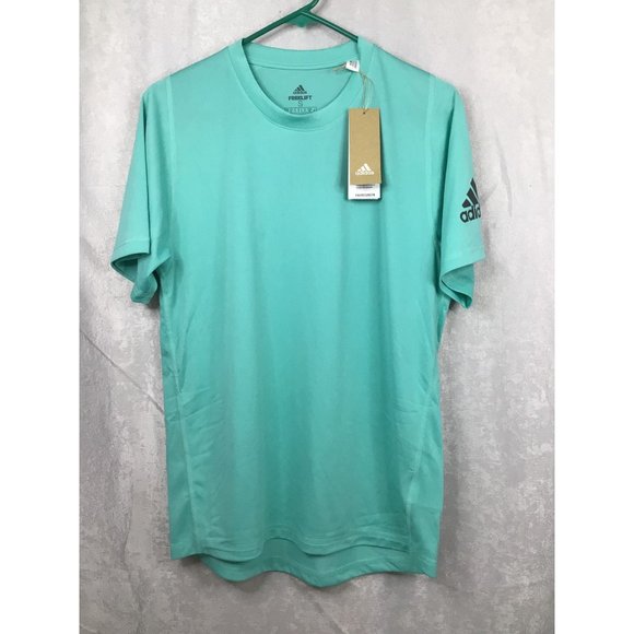 Adidas Primegreen Freelift Aeroready Teal Athletic Tee Shirt Men's Small - Picture 9 of 10